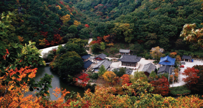 Four Seasons of Oeosa Temple of Unjesan Mountain